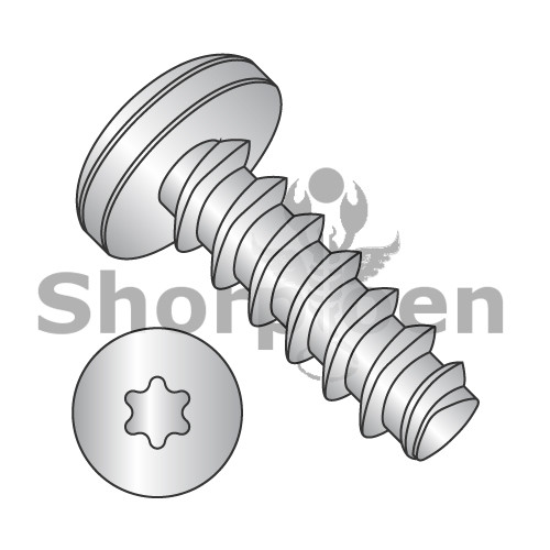 6-19X1/2 6 Lobe Pan Thread Rolling Screws 48-2 Fully Threaded 410 S/S Passivated & Waxed (Pack Qty 5,000) BC-0608LTP410