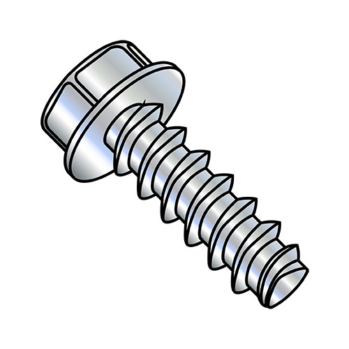 8-16X3/4 Unslotted Indent Hex washer Thread Rolling Screws 48-2 Full Thread Zinc & Wax (Pack Qty 8,000) BC-0812LW