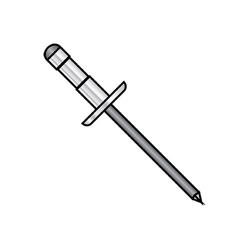 1/8X.125-.312 Low Profile Multi Grip Rivet/Black Phosphate Mandrel (Pack Qty 10,000) BC-L-0414B