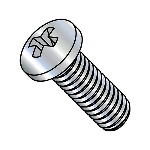 M3X3 JISB 1111 Class 4.8 Metric Phillips Pan Machine Screw Full Thread Zinc (Pack Qty 6,000) BC-MJ33MPP