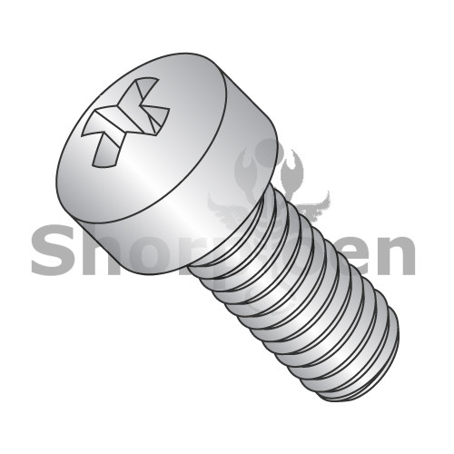 6-32X5/8 Phillips Fillister Machine Screw Fully Threaded 18-8 Stainless Steel (Pack Qty 5,000) BC-0610MPL188