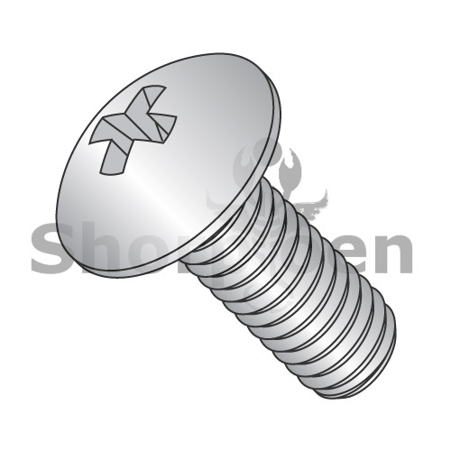 8-32X3/8 Phillips Truss Machine Screw Fully Threaded Full Contour 18-8 Stainless Steel (Pack Qty 5,000) BC-0806MPT188