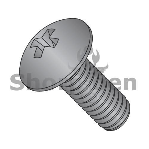 5/16-18X1 1/2 Phillips Truss Machine Screw Fully Threaded Black Oxide (Pack Qty 1,000) BC-3124MPTB