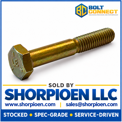 5/16-18X1 MS90725 Military Hex Head Cap Screw Coarse Thread Cadmium Yellow Grade 5 DFAR (Pack Qty 1,400) BC-MS90725-34
