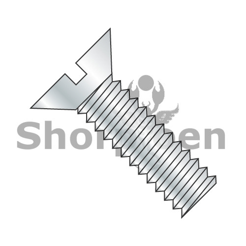 5-40X3/8 Slotted Flat Machine Screw Fully Threaded Zinc (Pack Qty 10,000) BC-0506MSF
