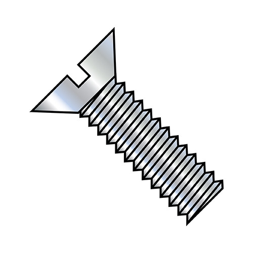 8-32X1 1/2 Slotted Flat Machine Screw Fully Threaded Zinc (Pack Qty 4,000) BC-0824MSF
