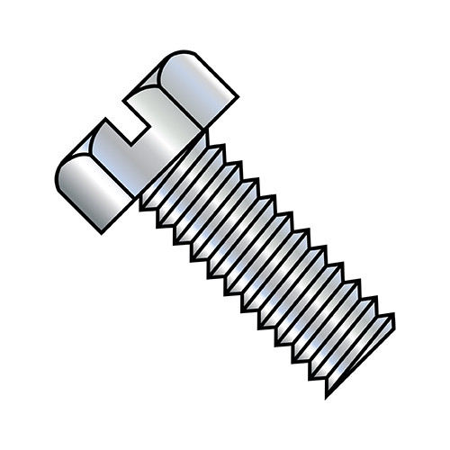 8-32X2 1/2 Slotted Indented Hex Head Machine Screw Fully Threaded Zinc (Pack Qty 1,000) BC-0840MSH
