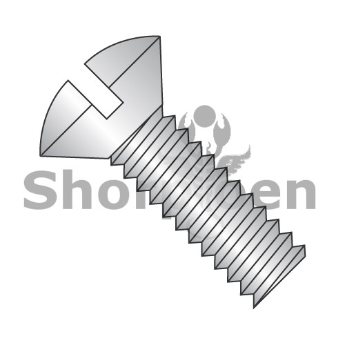 10-32X1/2 Slotted Oval Machine Screw Fully Threaded 18-8 Stainless Steel (Pack Qty 3,000) BC-1108MSO188