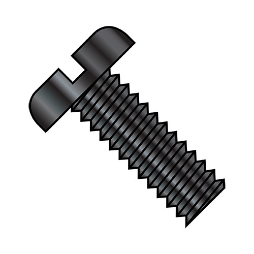 10-32X3/8 Slotted Pan Machine Screw Fully Threaded Black Oxide (Pack Qty 8,000) BC-1106MSPB