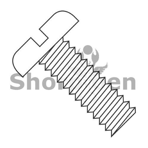 4-40X1 1/2 Slotted Pan Machine Screw Fully Threaded Nylon (Pack Qty 2,500) BC-0424MSPN