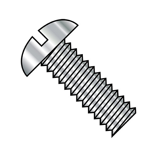 1/2-13X4 Slotted Round Machine Screw Fully Threaded 18-8 Stainless Steel (Pack Qty 50) BC-5064MSR188