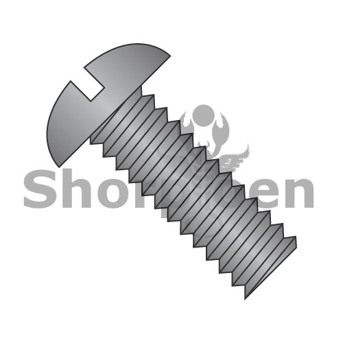 6-32X1/2 Slotted Round Machine Screw Fully Threaded Black Oxide (Pack Qty 10,000) BC-0608MSRB