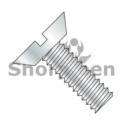 4-40X3/16 Slotted Flat Undercut Machine Screw Fully Threaded Zinc (Pack Qty 10,000) BC-0403MSU