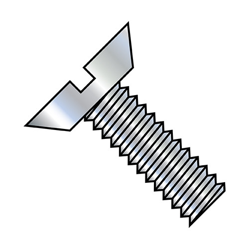 3/8-16X1/2 Slotted Flat Undercut Machine Screw Fully Threaded Zinc (Pack Qty 1,500) BC-3708MSU