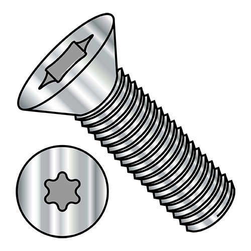 1/4-20X3/4 6 Lobe Flat Machine Screw Fully Threaded 18 8 Stainless Steel (Pack Qty 2,000) BC-1412MTF188
