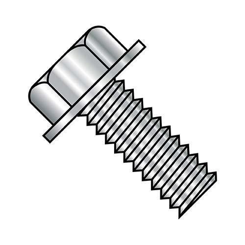 8-32X3/4 Unslotted Indented Hex Washer Head Machine Screw Full thread 18-8Stainless Steel (Pack Qty 4,000) BC-0812MW188