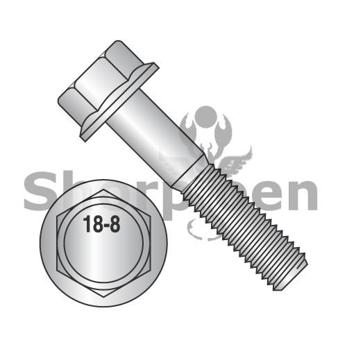 3/8-16X1 1/4 Hex Head Flange Non Serrated Frame Bolt IFI-111 2002 18-8 Stainless Steel (Pack Qty 250) BC-3720BF188