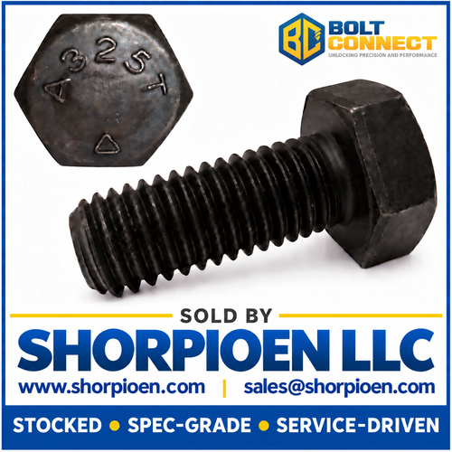3/4-10X4 Heavy Hex Structural Bolts A325-1 Plain Made in North America (Pack Qty 50) BC-7564A325-1