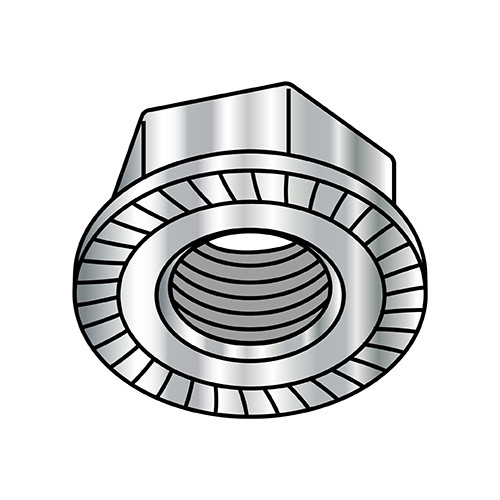 8-32 Serrated Flange Hex Lock Nuts 18 8 Stainless Steel (Pack Qty 2,000) BC-08NR188