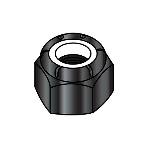 1/2-13 NE Nylon Insert Hex Lock Nut Black Zinc (Pack Qty 300) BC-50NSBZ