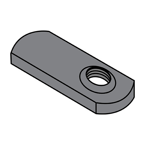 1/4-20 091-097 Spot Weld Offset Hole Tab Weld Nut Plain (Pack Qty 1,000) BC-14NWS1O
