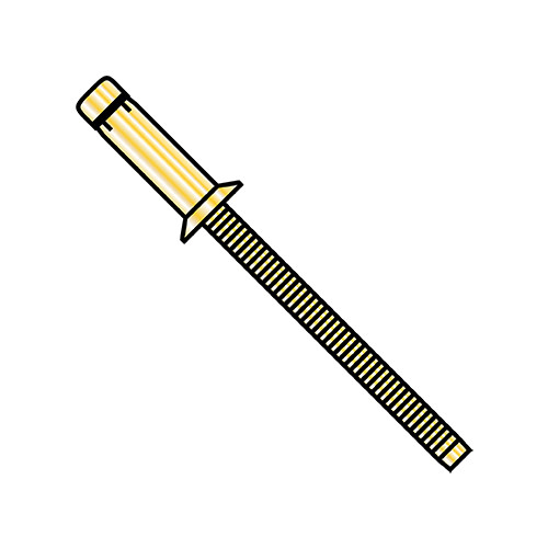 1/4X.47-.54 Water Resistant Countersunk Structural Rivet Zinc (Pack Qty 2,000) BC-L64195K