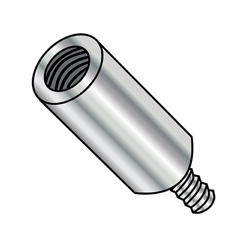 6-32X3/8 One Quarter Round Male Female Standoff Brass Nickel (Pack Qty 500) BC-140606RMBN