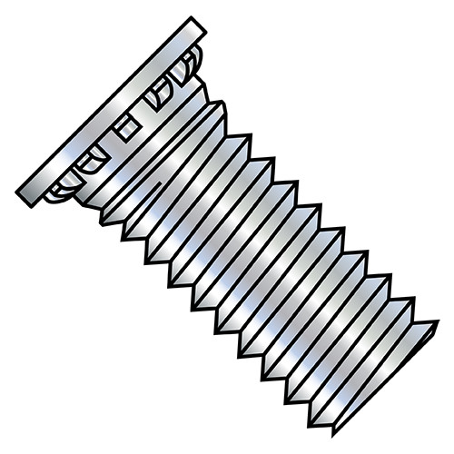 10-24X3/8 Self Clinching Stud Full Thread Hardened Steel Heat Treat Zinc (Pack Qty 10,000) BC-1006SCN