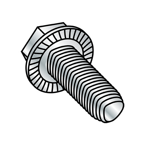 1/4-20X1 1/2 Unslotted Ind Hex Wash Serrated Thread Rolling Screws Screw Full Thread Zinc Wax (Pack Qty 1,500) BC-1424RWS