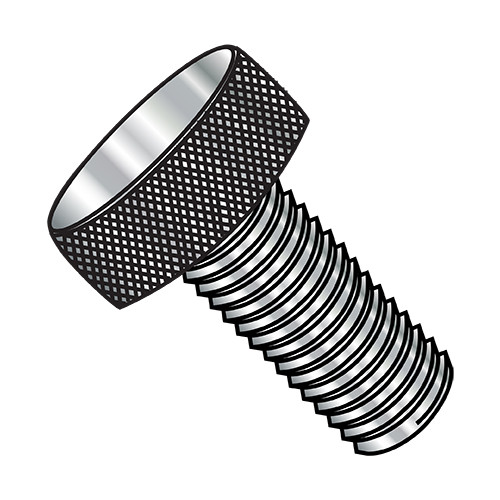 10-32X9/16 Knurled Thumb Screw Full Thread 18 8 Stainless Steel (Pack Qty 50) BC-1109TK188