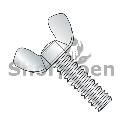 8-32X1/2 Light Series Cold Forged Wing Screw Full Thread Type A Zinc (Pack Qty 200) BC-0808WA