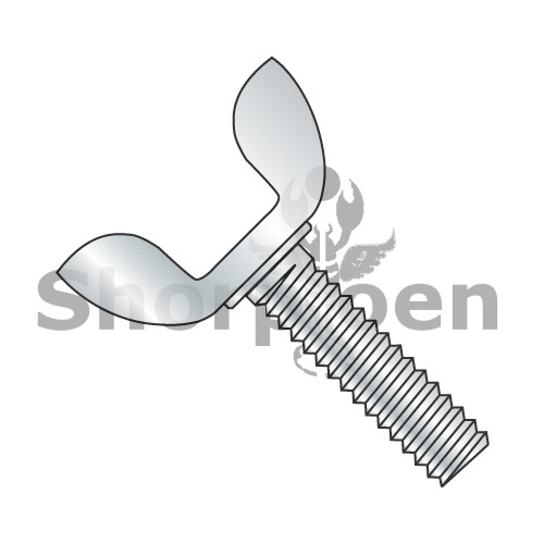 10-24X3/4 Stamped Steel Wing Screw Type D Zinc (Pack Qty 200) BC-1012WD