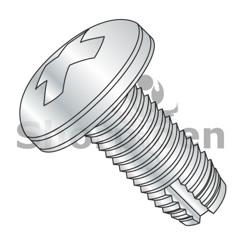 1/4-20X1 Phillips Pan Thread Cutting Screw Type 1 Fully Threaded Zinc (Pack Qty 2,500) BC-14161PP