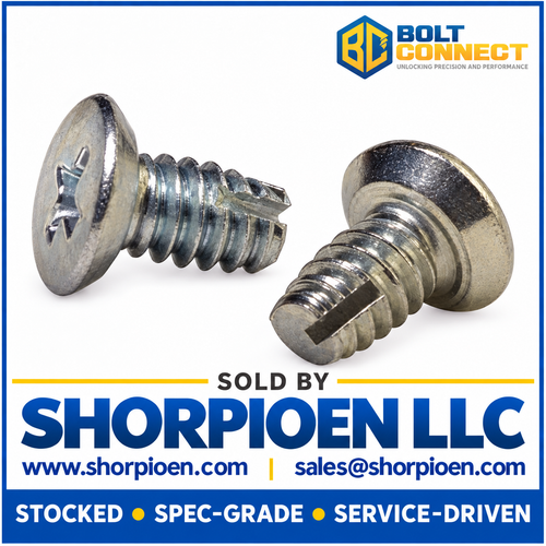 4-40X1/4 Phillips Flat Undercut Thread Cutting Screw Type 1 Fully Threaded Zinc (Pack Qty 10,000) BC-04041PU
