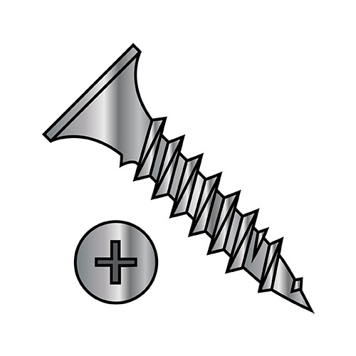 7-16X2 1/2 Phillips Bugle Head Fine Thread Drywall Screw Black Phosphate (Pack Qty 2,500) BC-0740YPG