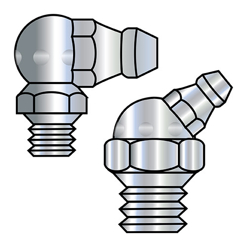 1/4-28X.844 Grease Fitting 3/8 Hex, 1/4-28 SAE-LT Taper Thread Zinc ROHS (Pack Qty 500) BC-37FG45-SAELT