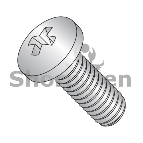 M3-0.5X4 Din 7985 A Metric Phillips Pan Machine Screw Full Thread 18-8 Stainless Steel (Pack Qty 4,000) BC-M34MPP188