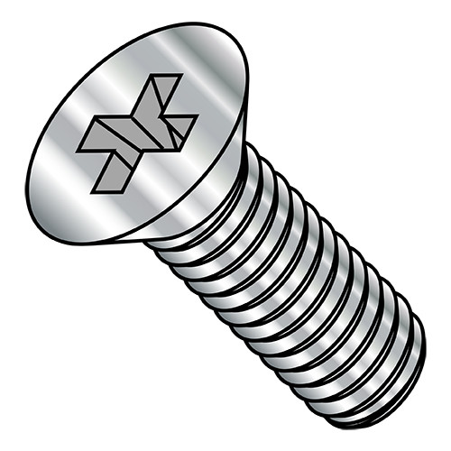 M2-0.4X10 Din 965 Metric Phillips Flat Machine Screw Full Thread 18 8 Stainless Steel (Pack Qty 2,000) BC-M210MPF188