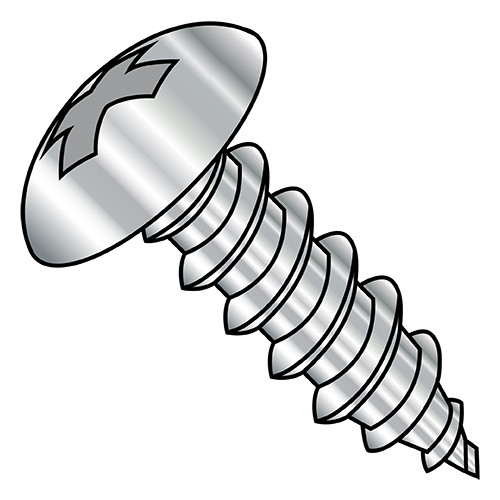 10-16X3/8 Phillips Full Contour Truss Self Tap Screw Type A B Full Thread 410 Stainless Steel (Pack Qty 4,000) BC-1006ABPT410