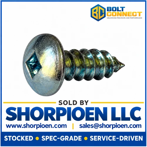 8-18X5/8 Square Recess Pan Self Tapping Screw Type A B Fully Threaded Zinc (Pack Qty 10,000) BC-0810ABQP
