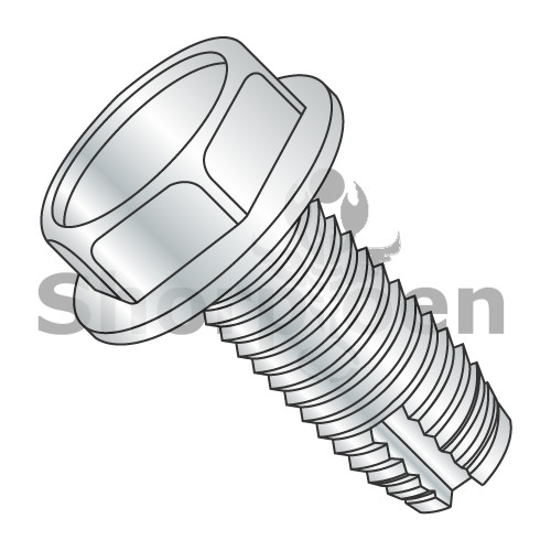 12-24X3/4 Unslotted Indented Hex Washer Thread Cutting Screw Type 1 Fully Threaded Zinc An (Pack Qty 3,000) BC-12121W
