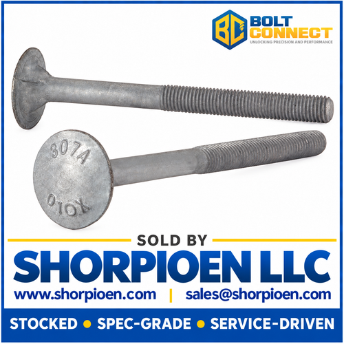 1/2-13X12 Timber Bolt Partially Threaded Galvanized (Pack Qty 25) BC-50192BTBG
