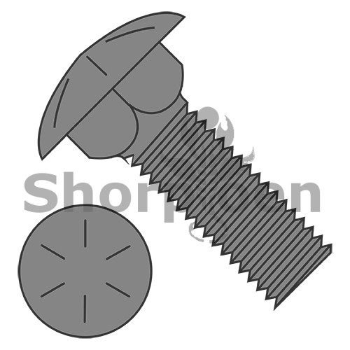 1/4-20X2 1/2 Carriage Bolt Grade 8 Fully Threaded Plain (Pack Qty 775) BC-1440C8P