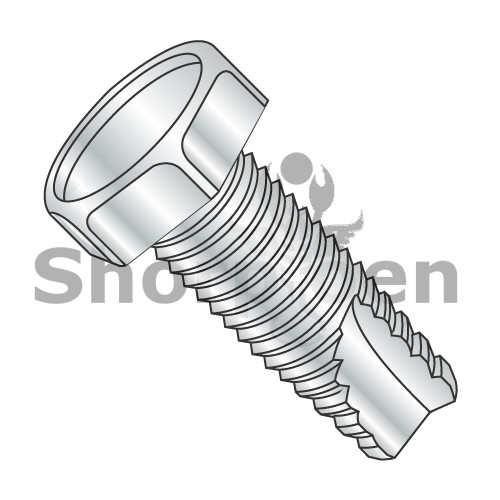 1/4-20X1/2 Unslotted Indented Hex Head Thread Cutting Screw Type 23 Full Thread Zinc (Pack Qty 3,000) BC-14083H