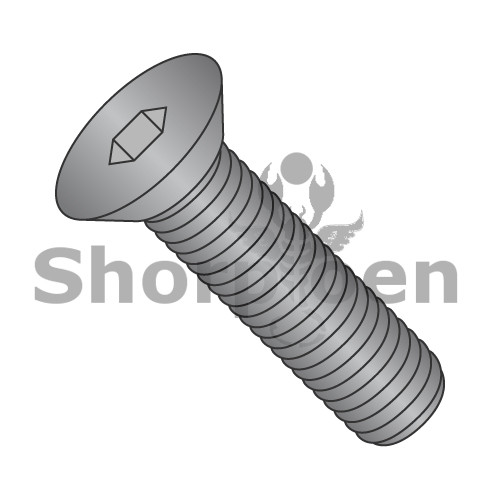 10-32X1/2 Fine Thread Flat Socket Cap Screw Plain (Pack Qty 1,000) BC-1108CSFLBLK