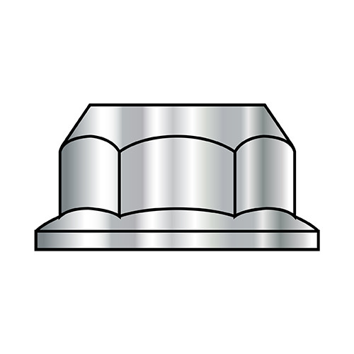 M8-1.25 Din 6923 Metric Hex Flange Nut Non Serrated 18 8 Stainless Steel (Pack Qty 750) BC-M8D6923188
