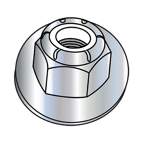 M10-1.5 Din6926/ISO7043 Metric class 8 Prevail Torque Nylon Insert Hex Flange Lock Nut Z (Pack Qty 750) BC-M10D6926-8