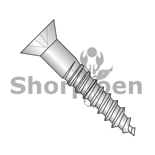 6-18X1 1/2 Phillips Flat Full Body 2/3 Thread Wood Screw 18 8 Stainless Steel (Pack Qty 2,000) BC-0624DPF188