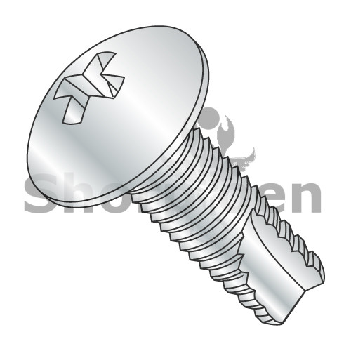 8-32X1/2 Phillips Full Contour Truss Thread Cutting Screw Type 23 Fully Threaded Zinc (Pack Qty 10,000) BC-08083PT