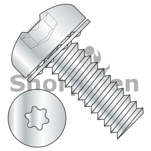 4-40X5/16 Six Lobe Pan Head Internal Tooth Sems Machine Screw Fully Threaded Zinc (Pack Qty 5,000) BC-0405ITP